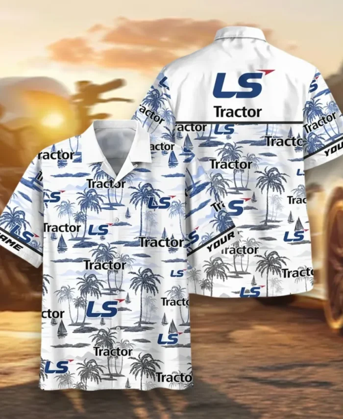 Tillage Tractor Hawaiian Shirt Exclusive Logo, Auto Fan Button Shirt CAR205