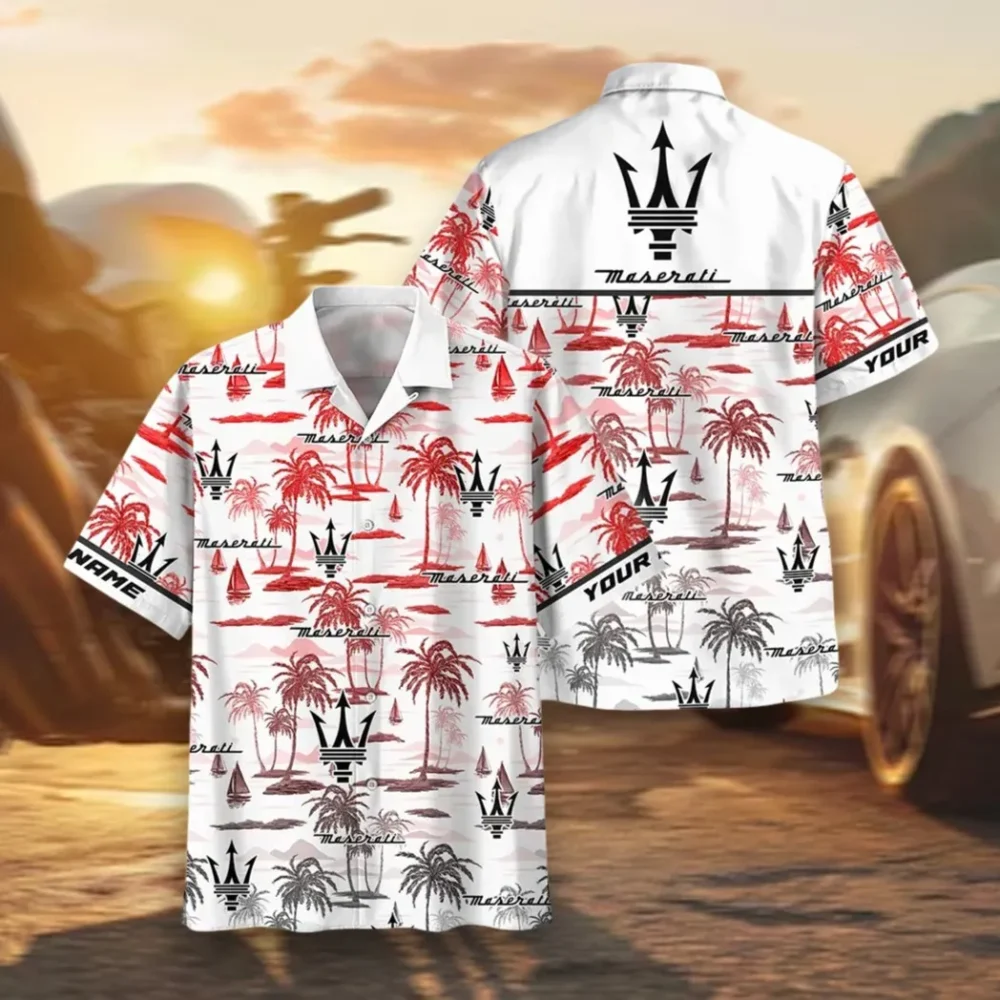 Premium Sports Sedan Hawaiian Shirt Exclusive Logo, Street-Ready Button Shirt CAR205