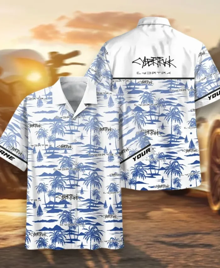 Truck Hawaiian Shirt Exclusive Logo, Motorsport Vibe Button Shirt CAR205