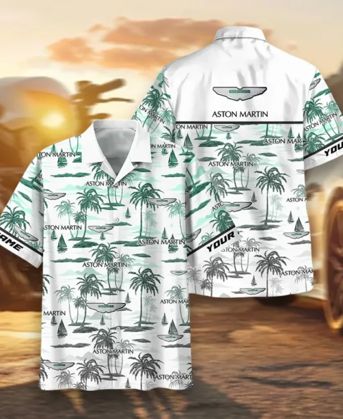Elegant Grand Tourer Hawaiian Shirt Exclusive Logo, Custom Garage Button Shirt CAR205