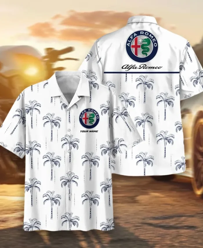 Italian Classic Hawaiian Shirt Exclusive Logo, Highway Cruise Button Shirt CAR206