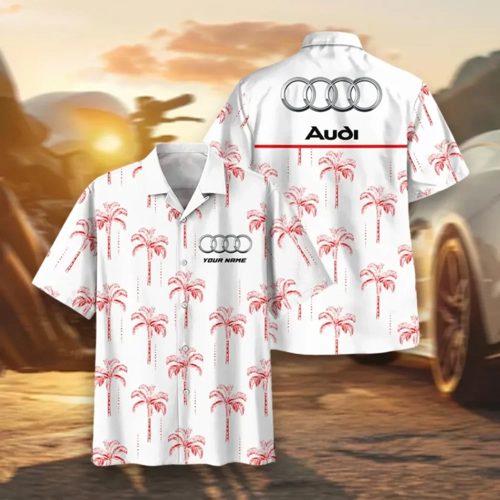 German Car Hawaiian Shirt Exclusive Logo, Summer Garage Button Shirt CAR206