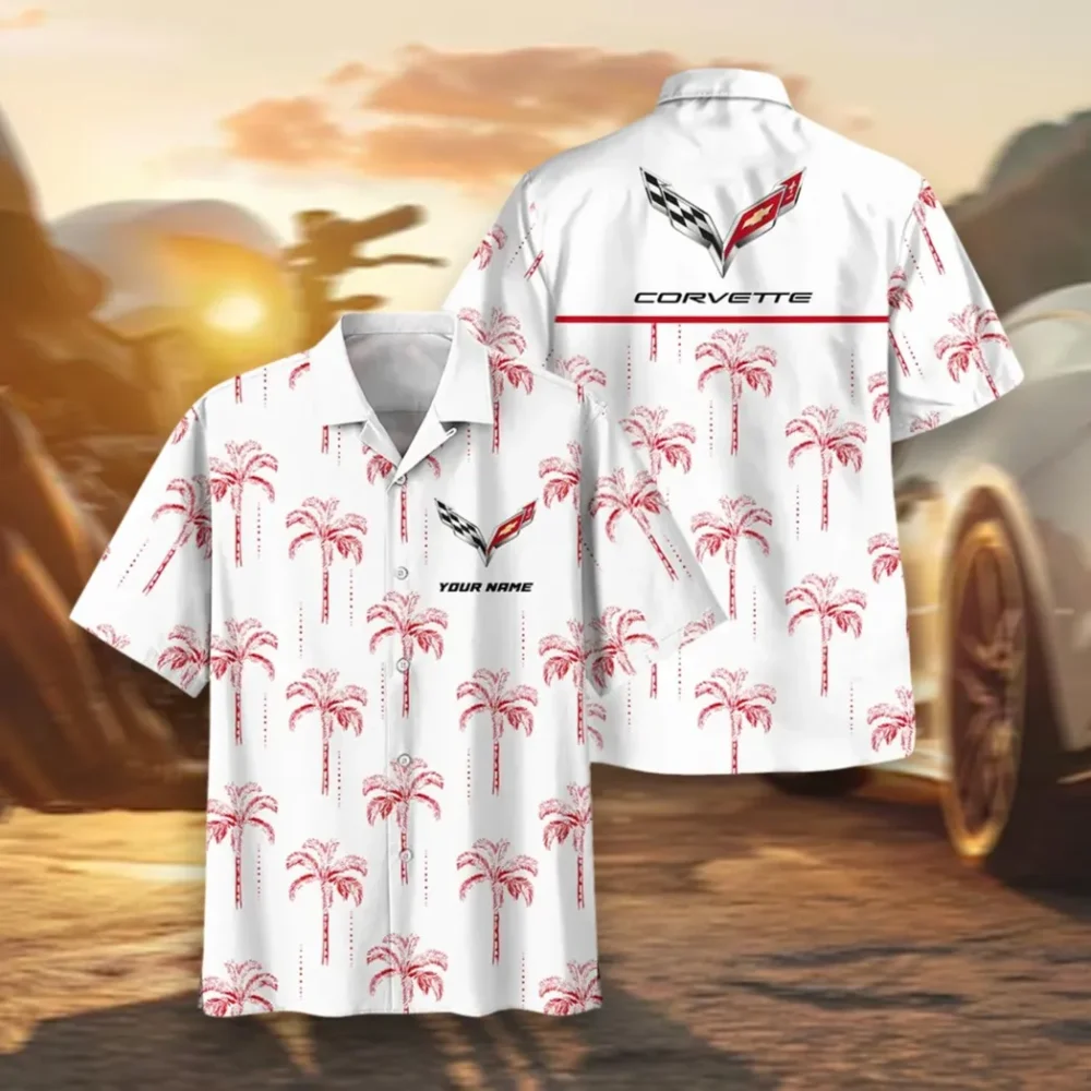 American Sports Car Hawaiian Shirt Exclusive Logo, Bold Driver Button Shirt CAR206