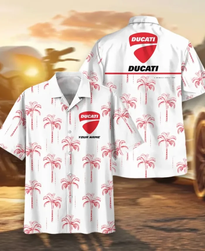 Two-Wheeler Hawaiian Shirt Exclusive Logo, Retro Driver Button Shirt CAR206