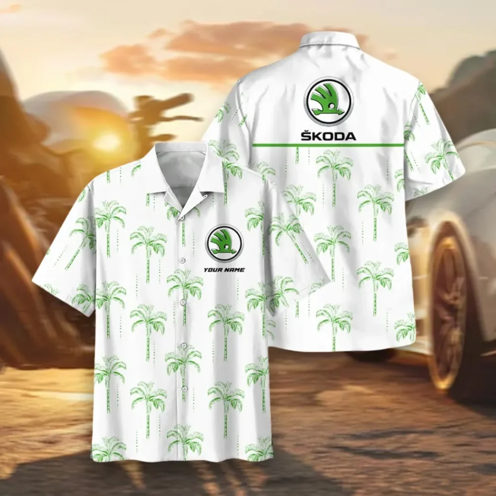 Practical Hatchback Hawaiian Shirt Exclusive Logo, Chrome Wave Button Shirt CAR206