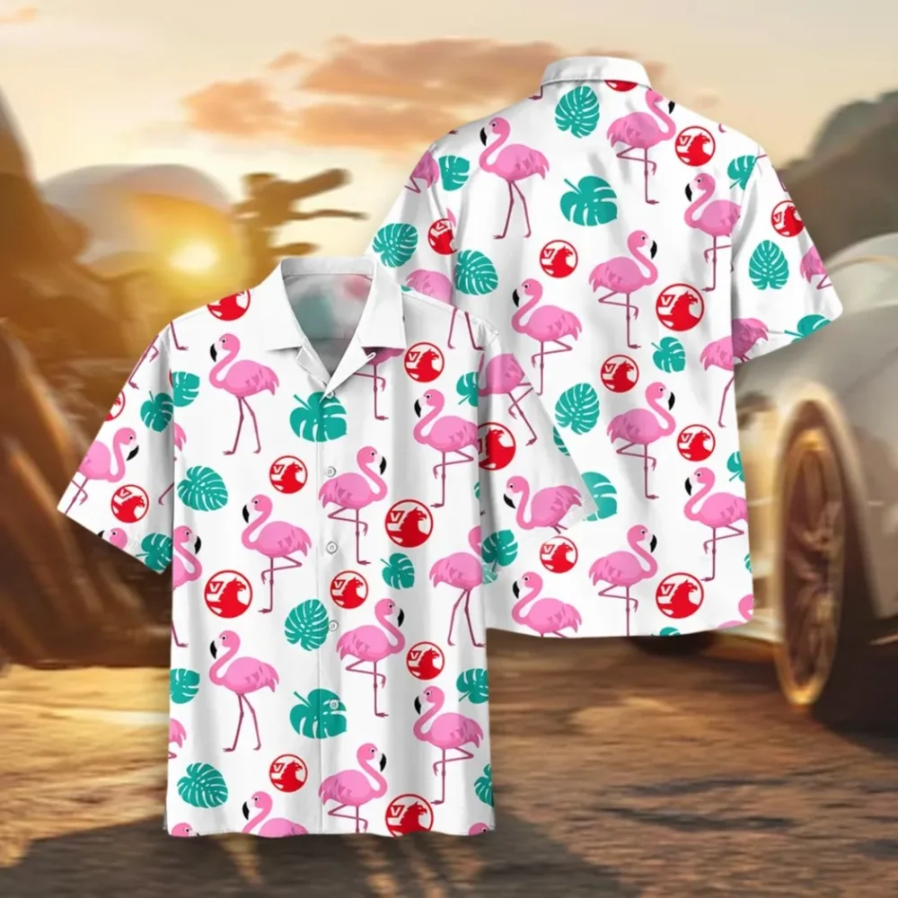 Urban Vehicle Hawaiian Shirt Exclusive Logo, Chrome Wave Button Shirt CAR207