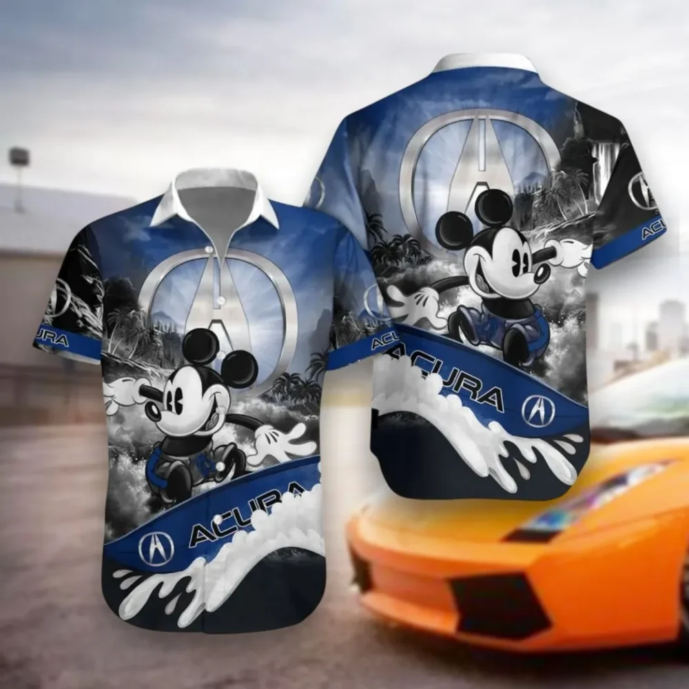 Luxury Car Hawaiian Shirt Exclusive Logo, Highway Cruise Button Shirt CAR530