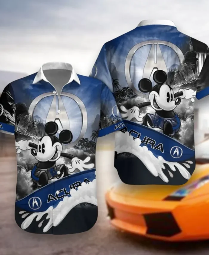 Luxury Car Hawaiian Shirt Exclusive Logo, Highway Cruise Button Shirt CAR530