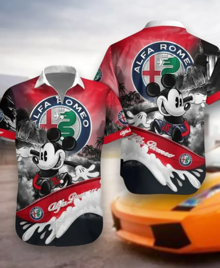Racing Heritage Hawaiian Shirt Exclusive Logo, Bold Driver Button Shirt CAR530