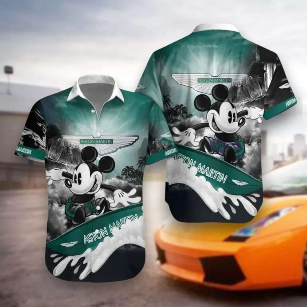 Sleek Roadster Hawaiian Shirt Exclusive Logo, Road Life Button Shirt CAR530