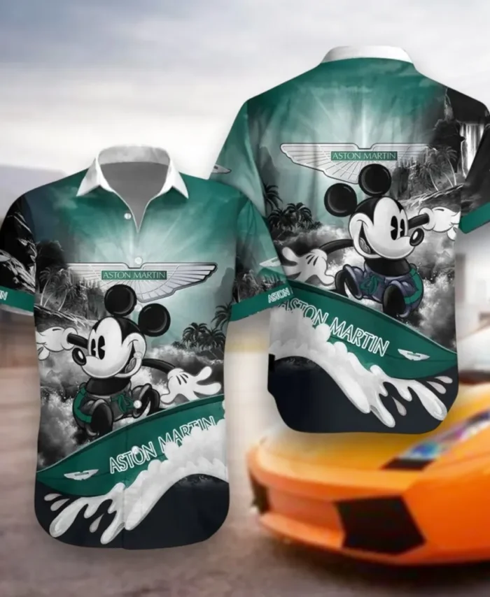 Sleek Roadster Hawaiian Shirt Exclusive Logo, Road Life Button Shirt CAR530