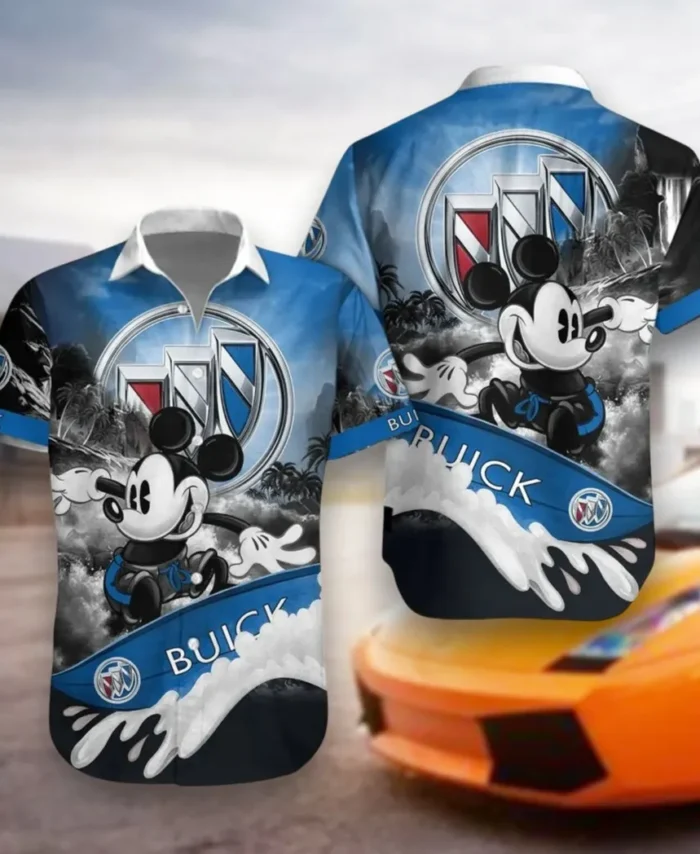 Full-Size Sedan Hawaiian Shirt Exclusive Logo, Urban Driver Button Shirt CAR530