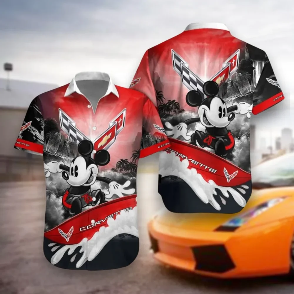 Sports Car Hawaiian Shirt Exclusive Logo, Retro Driver Button Shirt CAR530