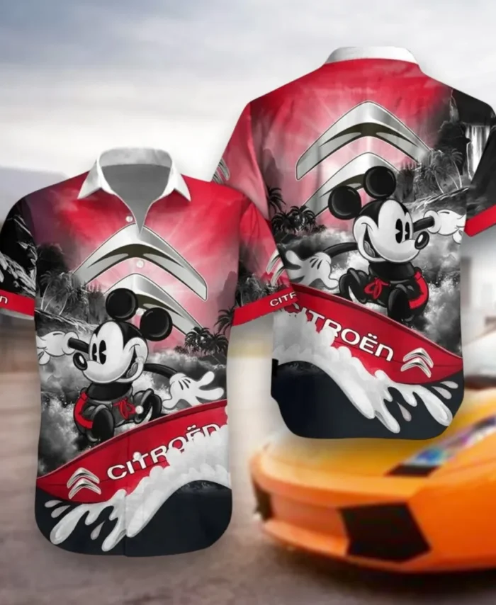 Stylish Crossover Hawaiian Shirt Exclusive Logo, Street Racer Button Shirt CAR530
