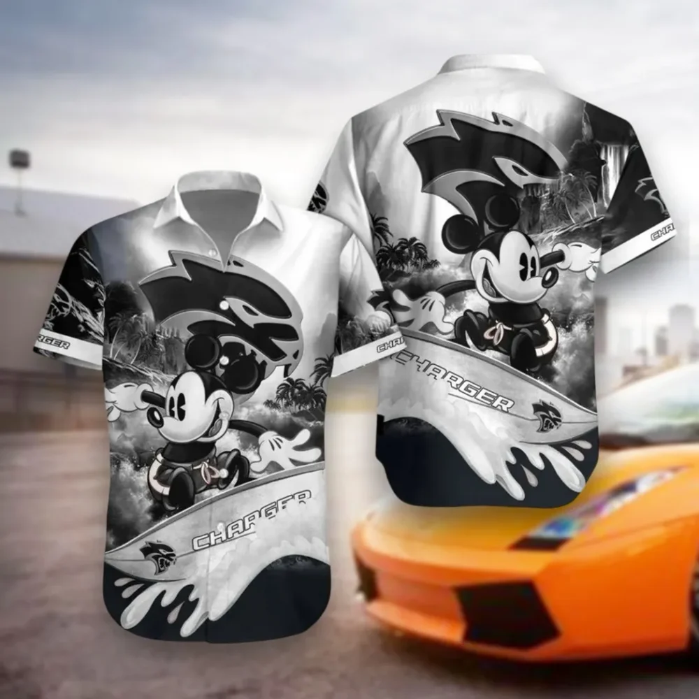 High-Speed Sedan Hawaiian Shirt Exclusive Logo, Street-Ready Button Shirt CAR530
