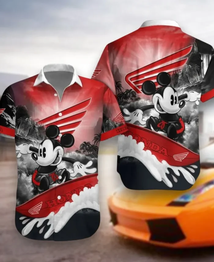 Touring Motorcycle Hawaiian Shirt Exclusive Logo, Bold Driver Button Shirt CAR530