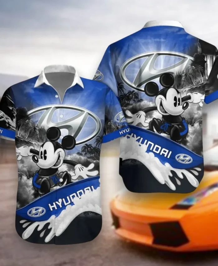 Hatchback Hawaiian Shirt Exclusive Logo, Street Racer Button Shirt CAR530