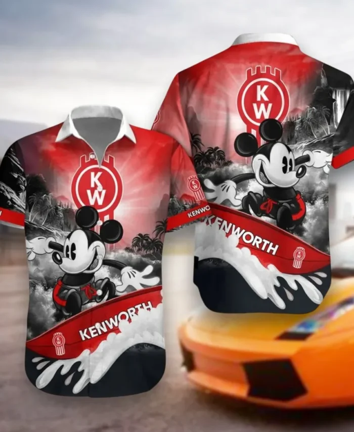 Heavy-Duty Rig Hawaiian Shirt Exclusive Logo, Highway Cruise Button Shirt CAR530