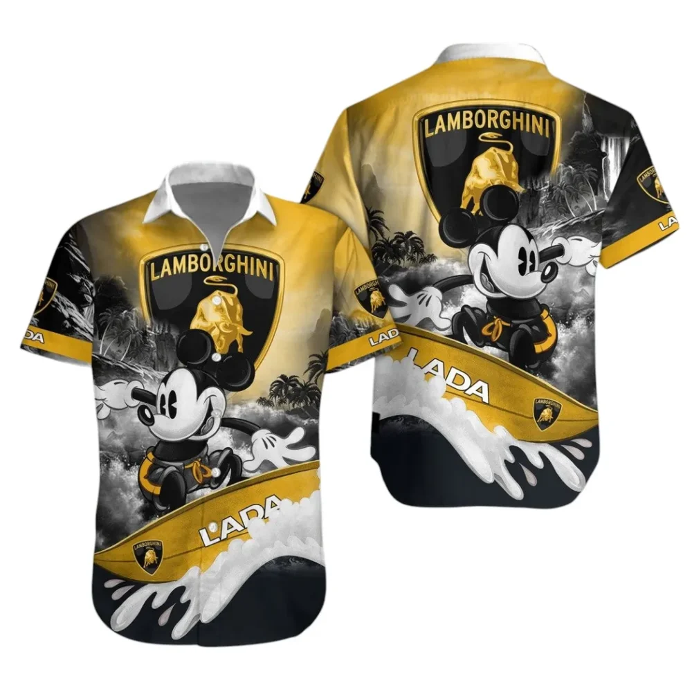 Sports Coupe Hawaiian Shirt Exclusive Logo, Street-Ready Button Shirt CAR530 - Image 2