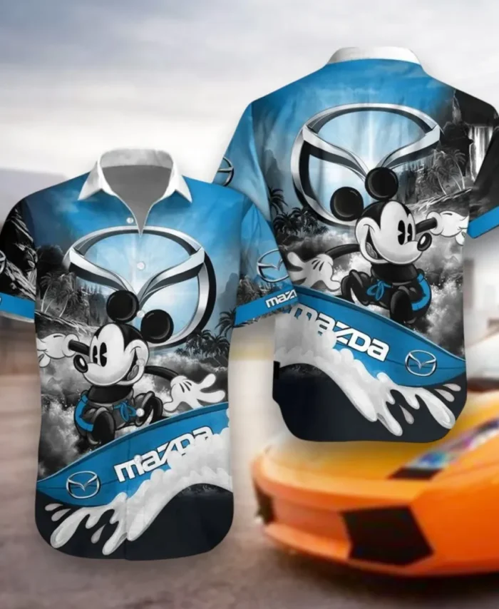 Crossover SUV Hawaiian Shirt Exclusive Logo, Motorsport Vibe Button Shirt CAR530