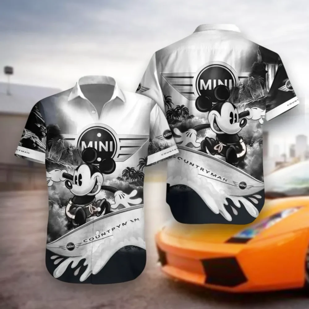 Car Hawaiian Shirt Exclusive Logo, Drift-Ready Button Shirt CAR530