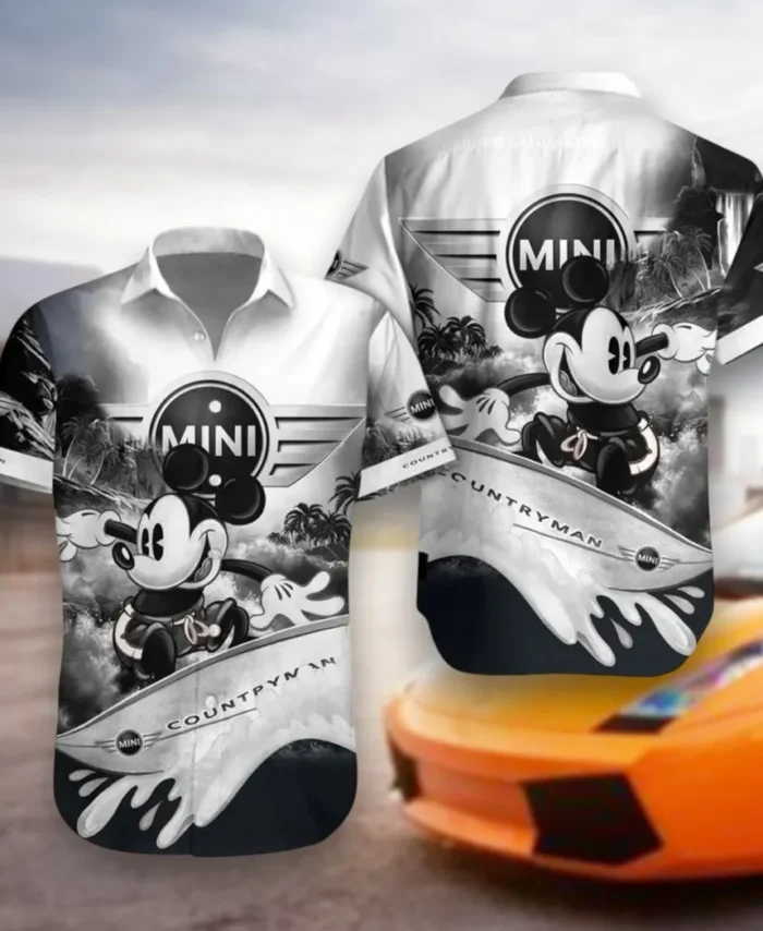 Car Hawaiian Shirt Exclusive Logo, Drift-Ready Button Shirt CAR530