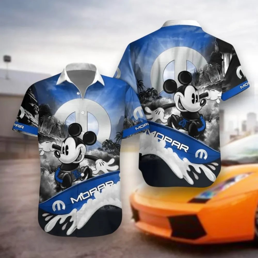 Classic Auto Hawaiian Shirt Exclusive Logo, Bold Driver Button Shirt CAR530