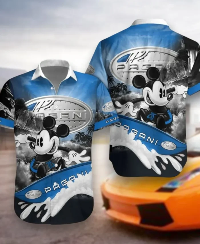 Performance Car Hawaiian Shirt Exclusive Logo, Drift-Ready Button Shirt CAR530