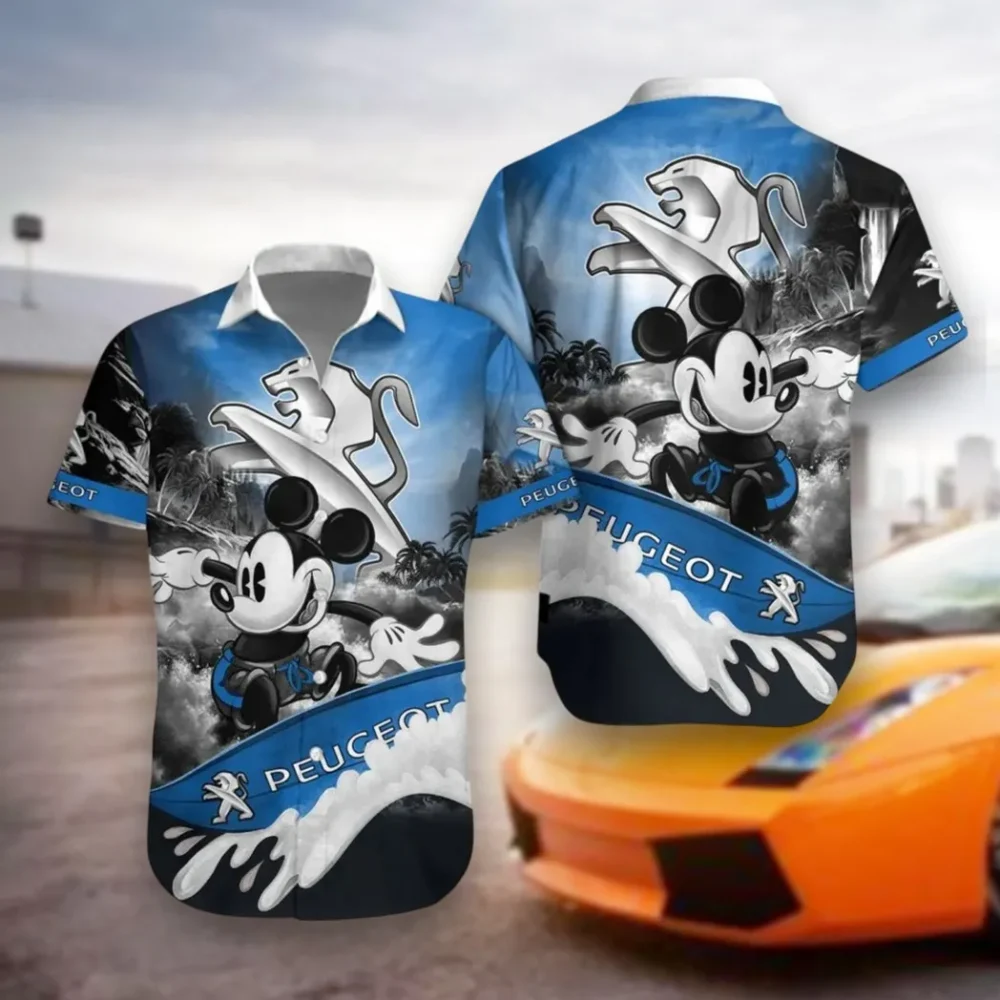 Compact Hatchback Hawaiian Shirt Exclusive Logo, Car Meet Button Shirt CAR530