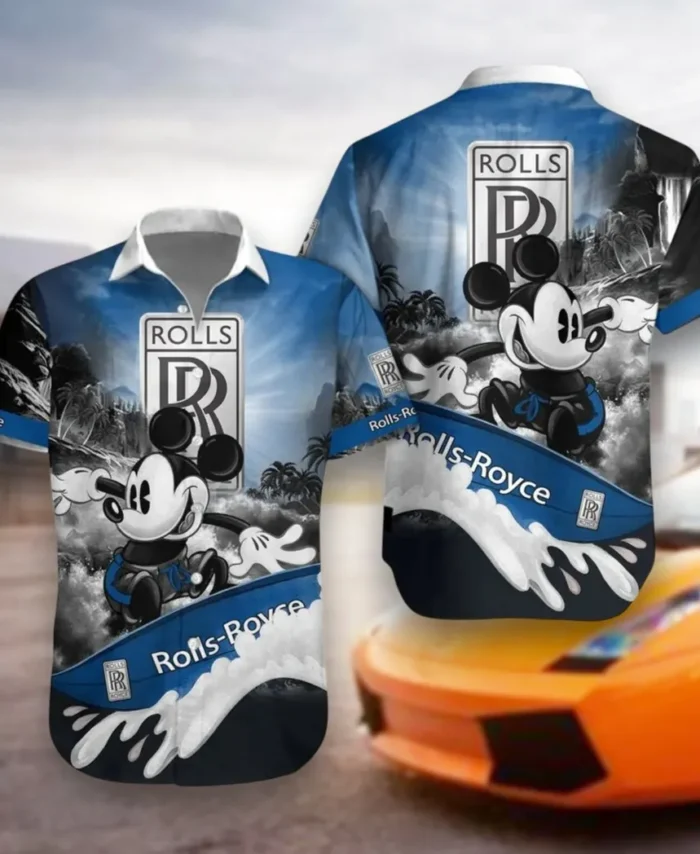 Elite Touring Vehicle Hawaiian Shirt Exclusive Logo, Drift-Ready Button Shirt CAR530
