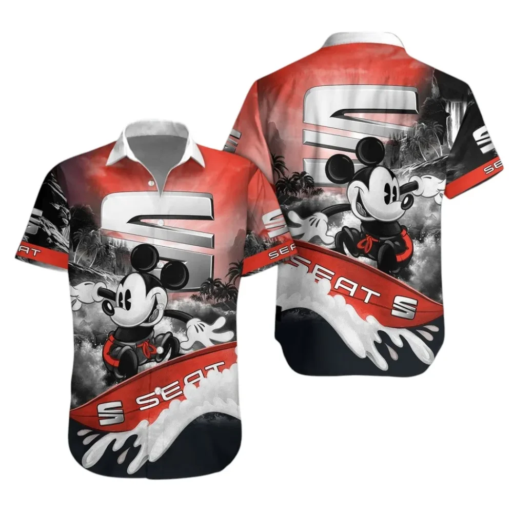Small SUV Hawaiian Shirt Exclusive Logo, Drift-Ready Button Shirt CAR530 - Image 2