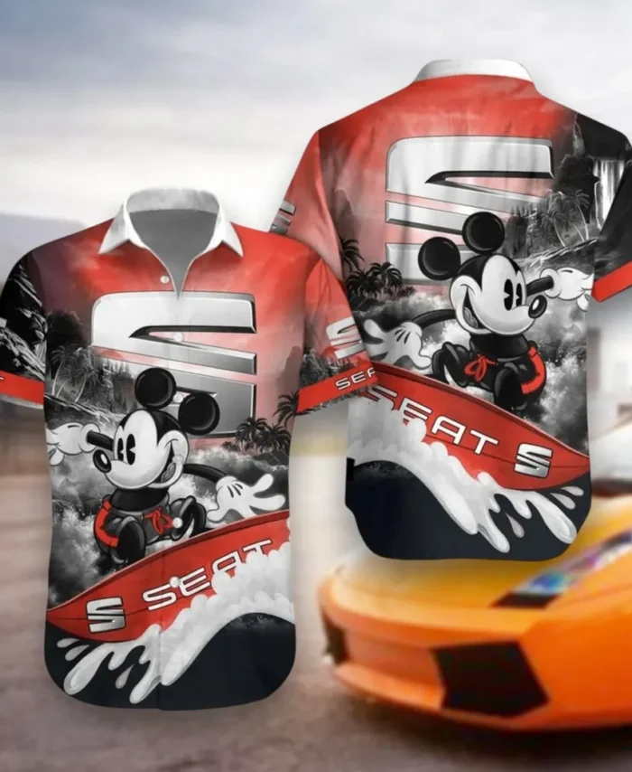 Small SUV Hawaiian Shirt Exclusive Logo, Drift-Ready Button Shirt CAR530