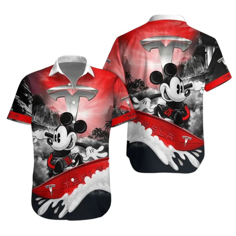 High-Tech Auto Hawaiian Shirt Exclusive Logo, Engine Lover Button Shirt CAR530 - Image 2