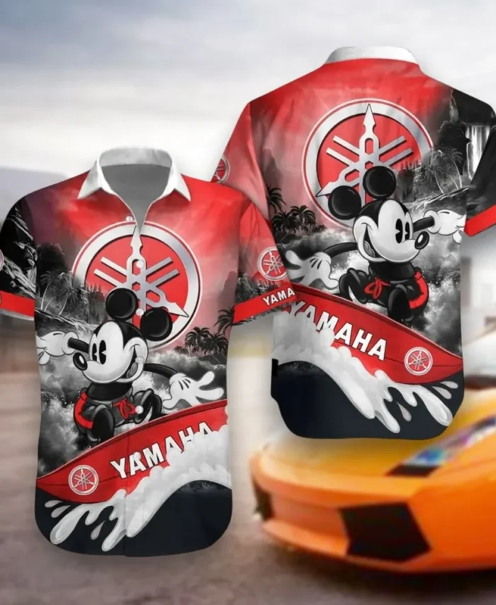 Two-Wheeler Hawaiian Shirt Exclusive Logo, Engine Lover Button Shirt CAR530