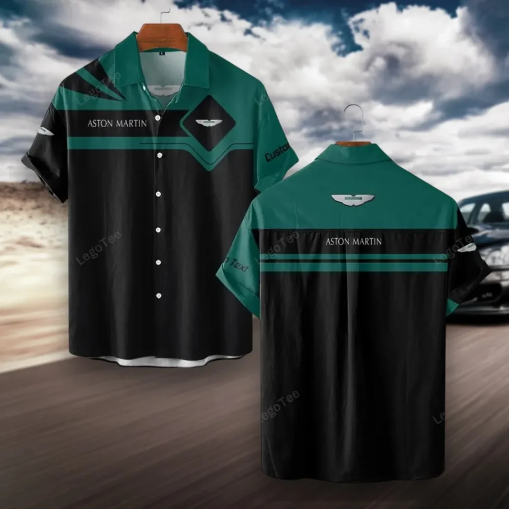 Driving Machine Hawaiian Shirt Exclusive Logo, Road-Trip Ready Button Shirt CAR980