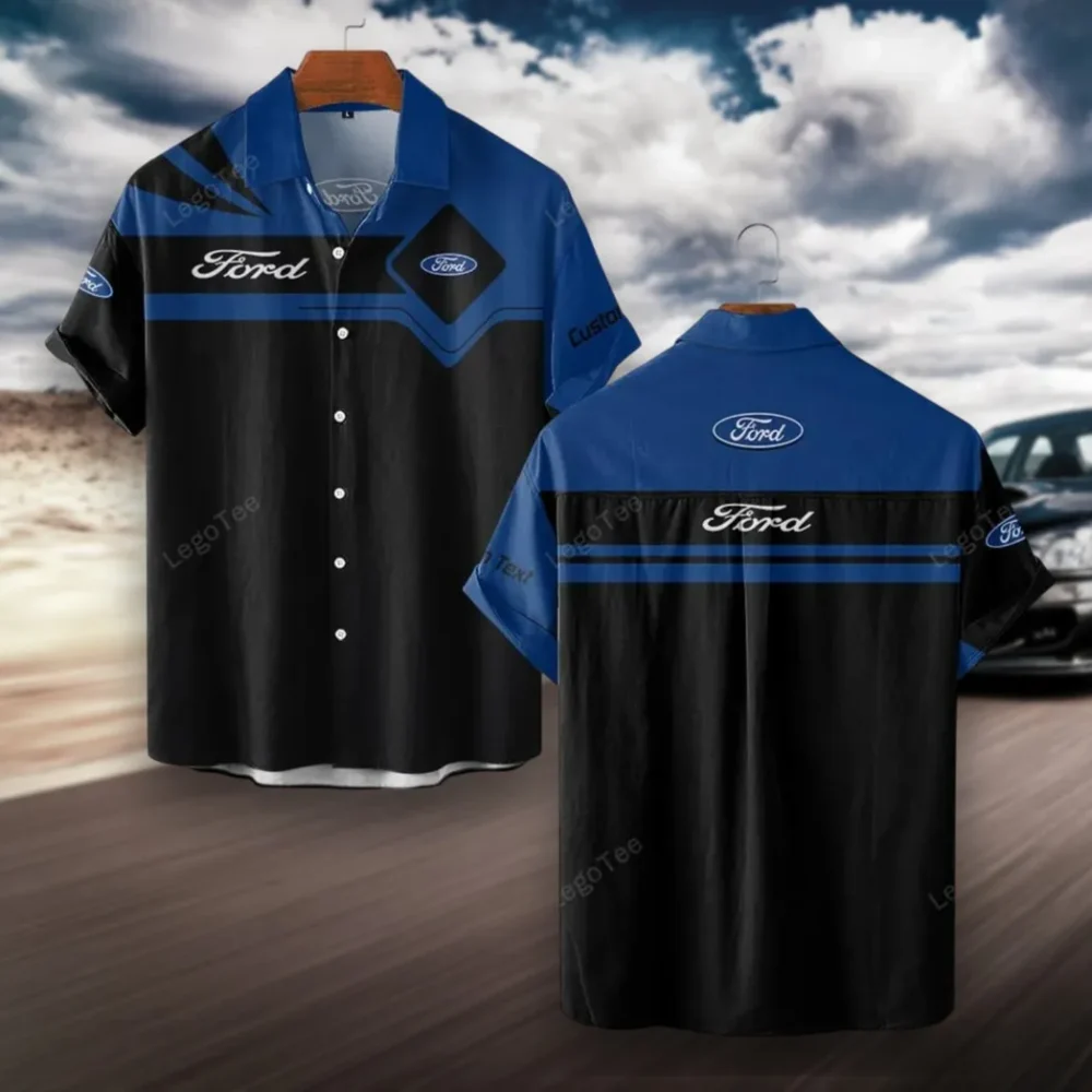 American Classic Hawaiian Shirt Exclusive Logo, Urban Driver Button Shirt CAR980