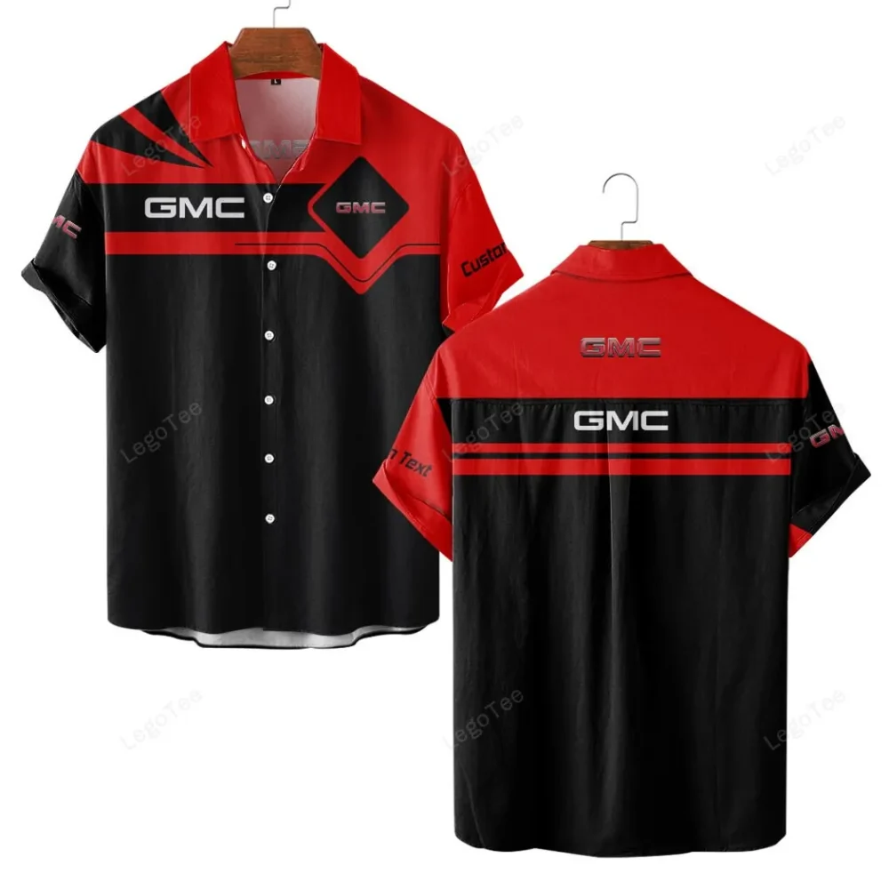 Heavy-Duty Pickup Hawaiian Shirt Exclusive Logo, Car Meet Button Shirt CAR980 - Image 2