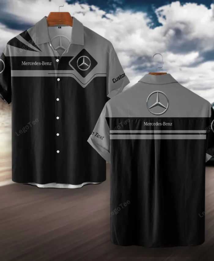 Luxury Car Hawaiian Shirt Exclusive Logo, Custom Garage Button Shirt CAR980