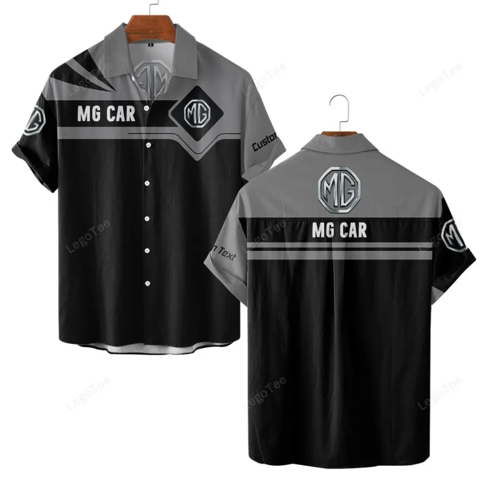 Timeless Convertible Hawaiian Shirt Exclusive Logo, Chrome Wave Button Shirt CAR980 - Image 2