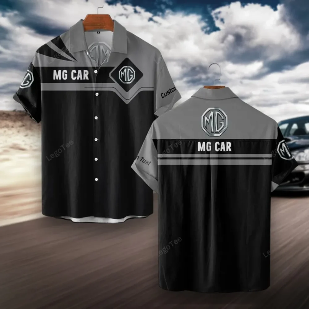 Timeless Convertible Hawaiian Shirt Exclusive Logo, Chrome Wave Button Shirt CAR980