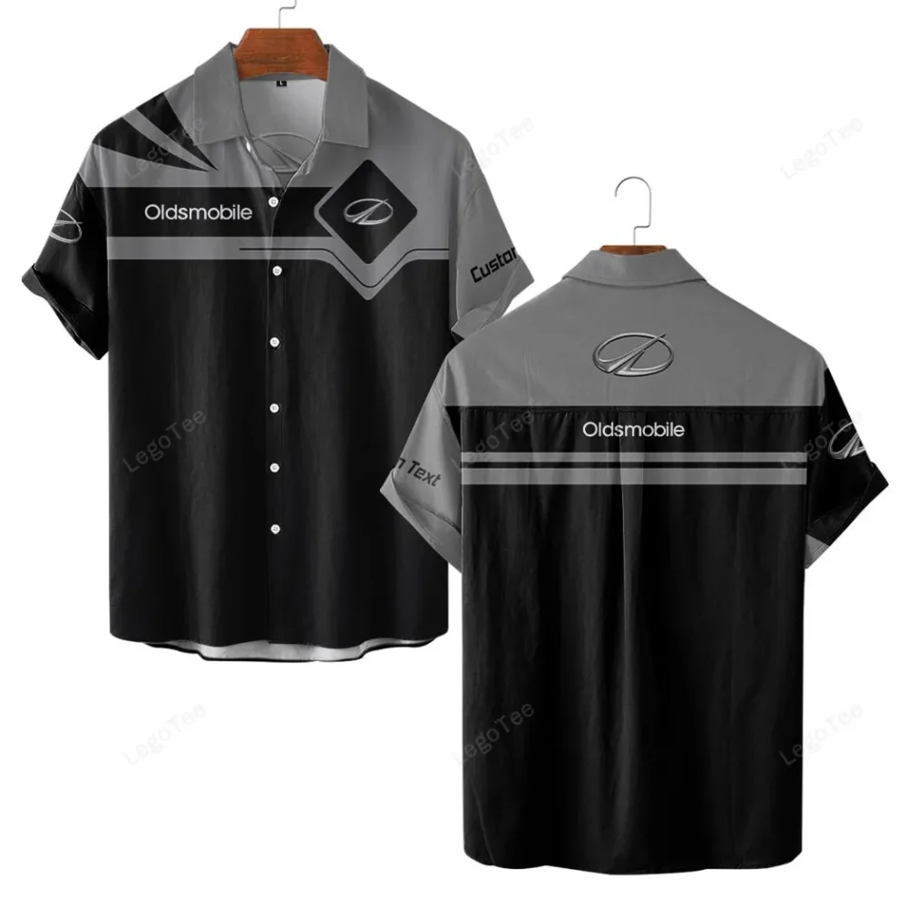 Retro Coupe Hawaiian Shirt Exclusive Logo, Road-Trip Ready Button Shirt CAR980 - Image 2