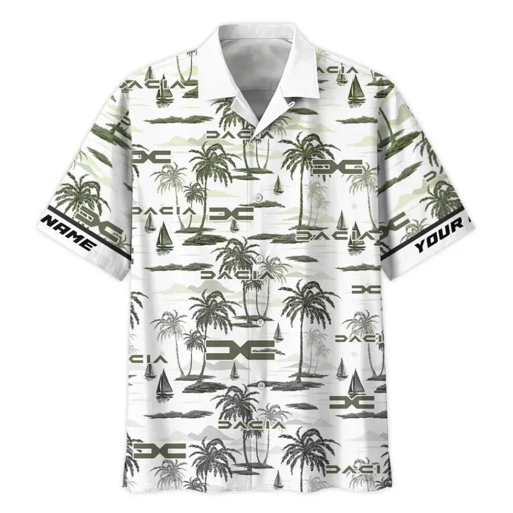 Directhaul Equipment Hawaiian Shirt Exclusive Logo, Chrome Wave Button Shirt CAR205 - Image 3
