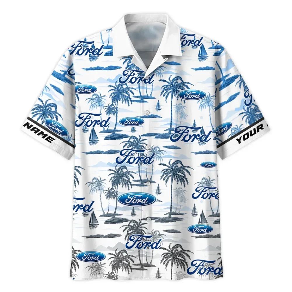 Vintage Ride Hawaiian Shirt Exclusive Logo, Custom Garage Button Shirt CAR205 - Image 3