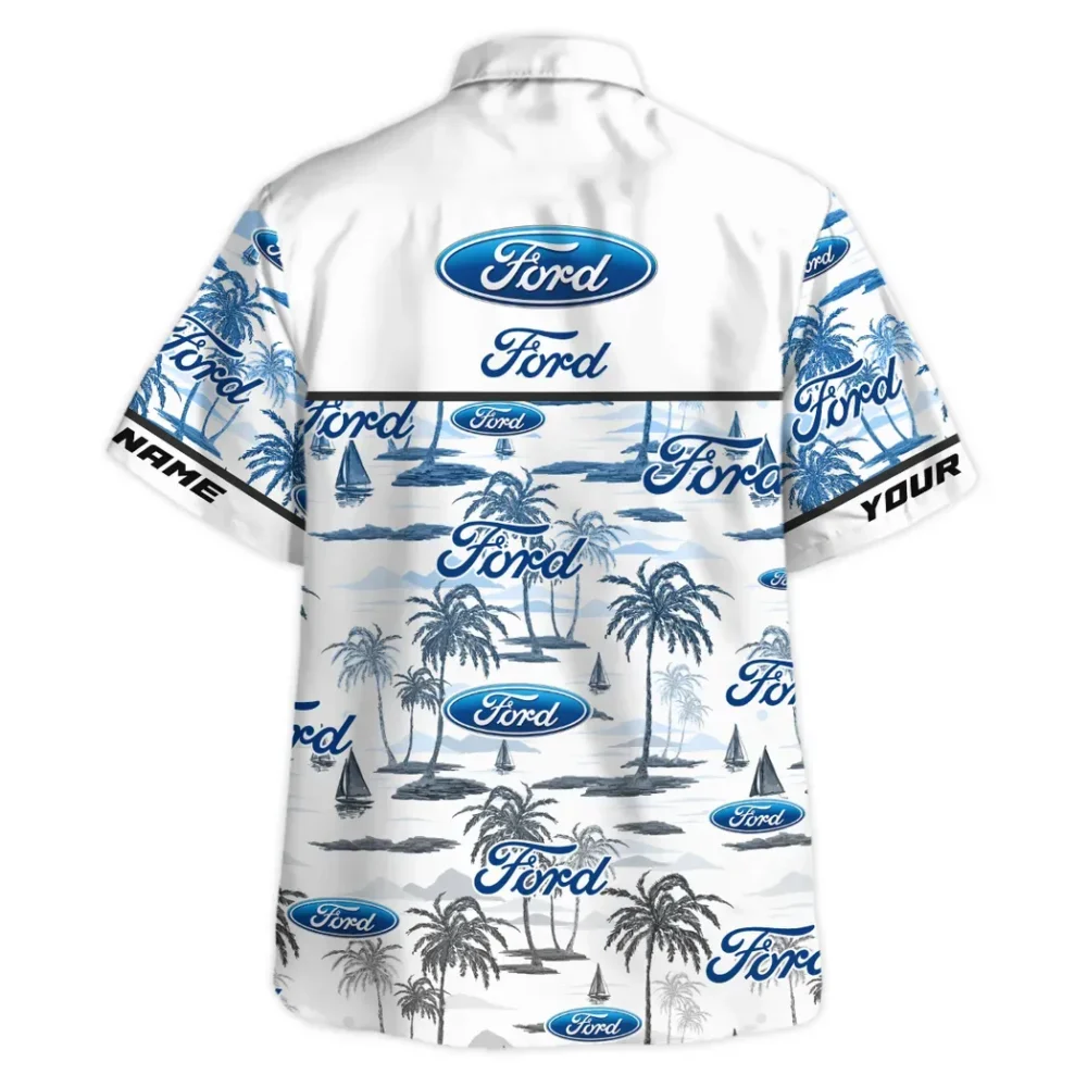 Vintage Ride Hawaiian Shirt Exclusive Logo, Custom Garage Button Shirt CAR205 - Image 4