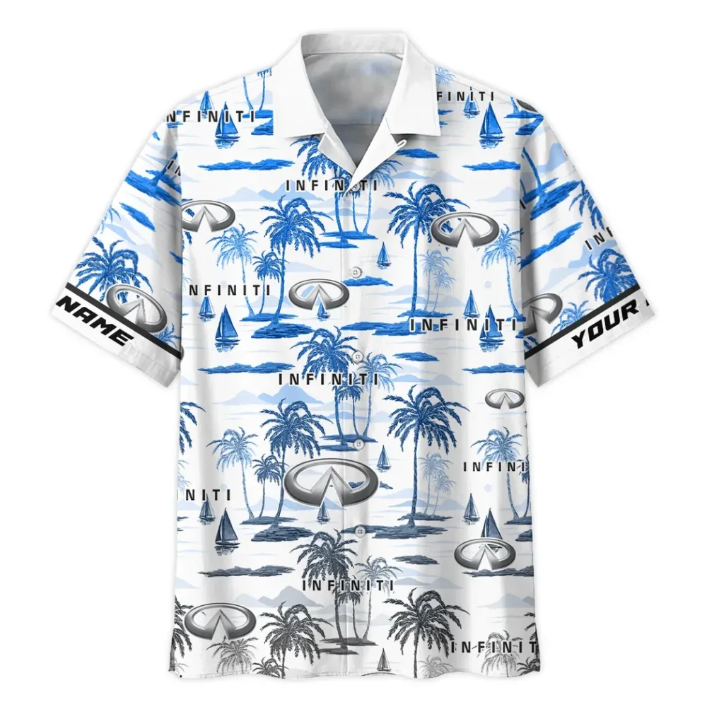 Comfort-Oriented Hawaiian Shirt Exclusive Logo, Road-Trip Ready Button Shirt CAR205 - Image 3