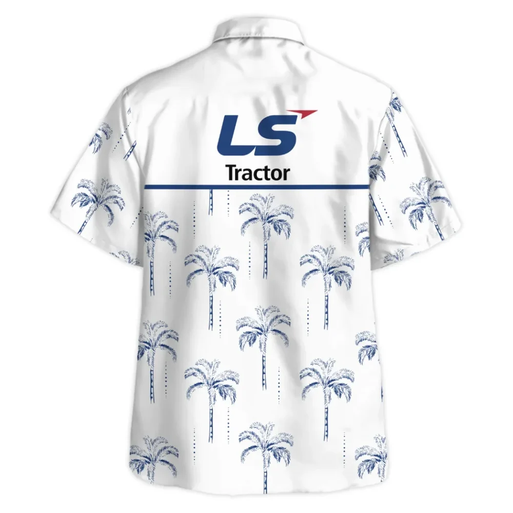 Agricultural Tractor Hawaiian Shirt Exclusive Logo, Chrome Wave Button Shirt CAR206 - Image 4