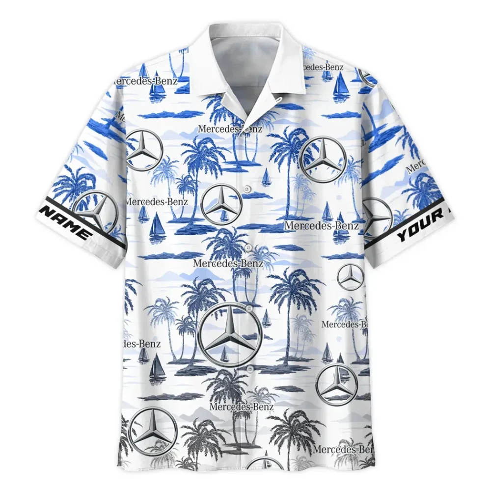 High-End Coupe Hawaiian Shirt Exclusive Logo, Chrome Wave Button Shirt CAR205 - Image 3
