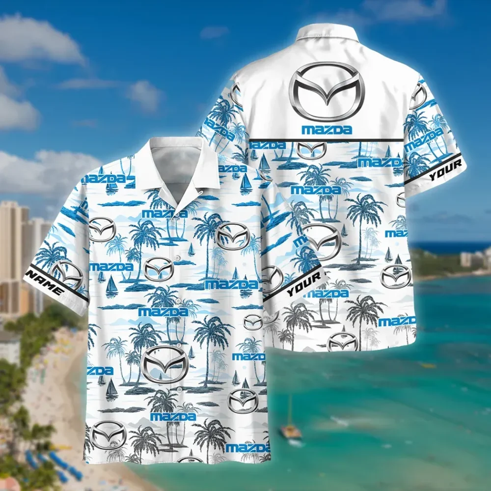 Sport Hatchback Hawaiian Shirt Exclusive Logo, Performance Gear Button Shirt CAR205 - Image 2
