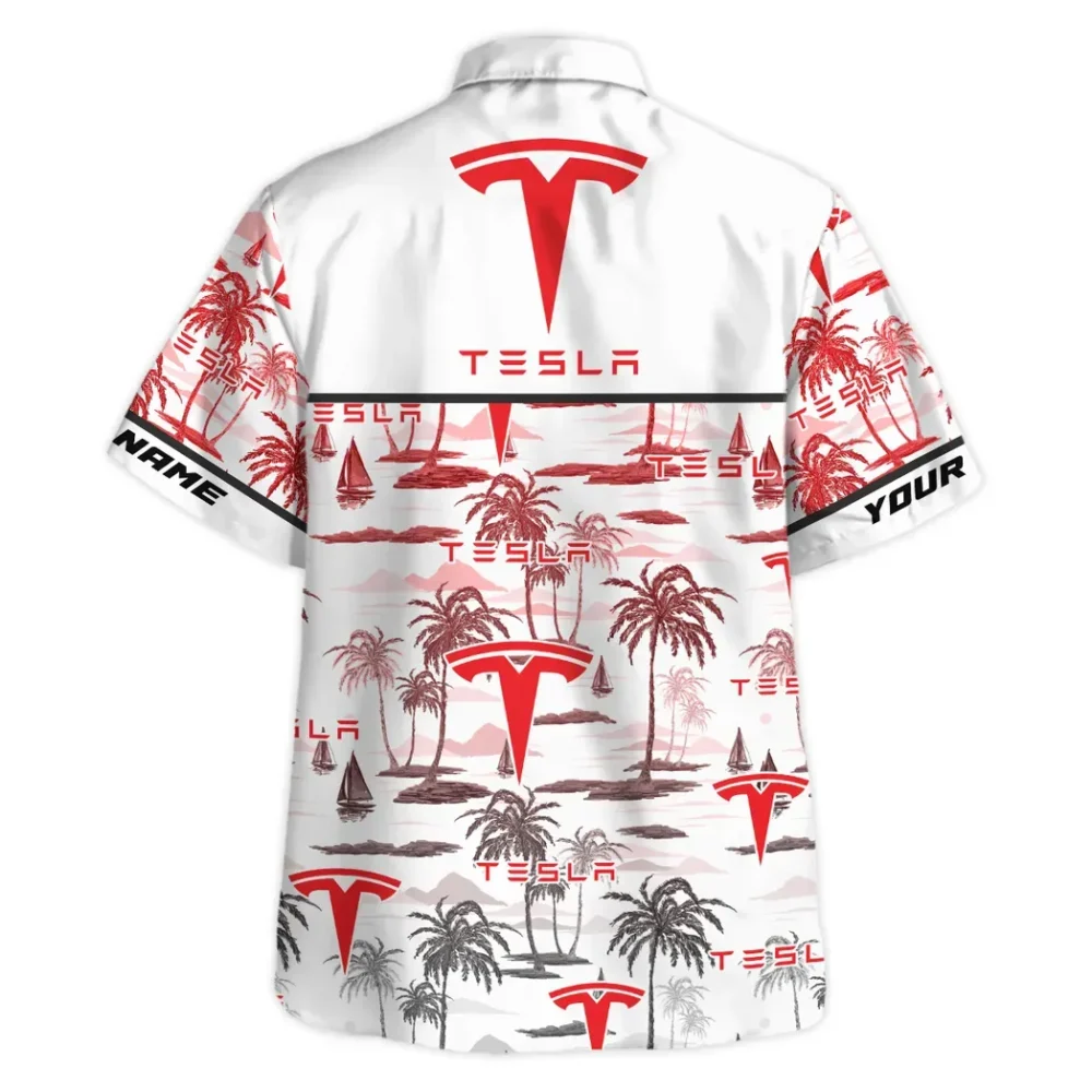 EV Sedan Hawaiian Shirt Exclusive Logo, Street-Ready Button Shirt CAR205 - Image 4