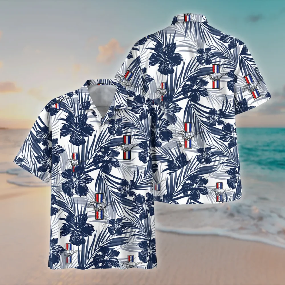 Classic American Car Hawaiian Shirt Exclusive Logo, Street Racer Button Shirt CAR203 - Image 2